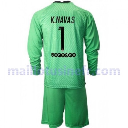 Maillot de Foot Paris Saint-Germain Keylor Navas 1 Gardien Troisième 2020-21 Manches Longues - Enfant